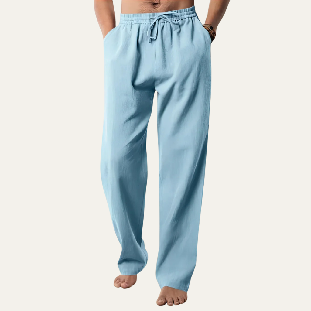 Larkspur katoenen broek straight leg