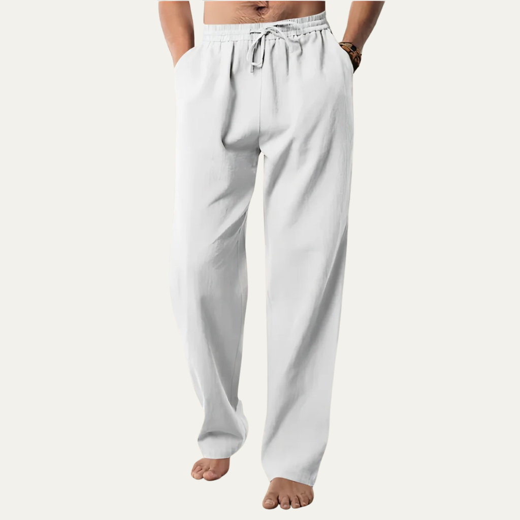 Larkspur katoenen broek straight leg