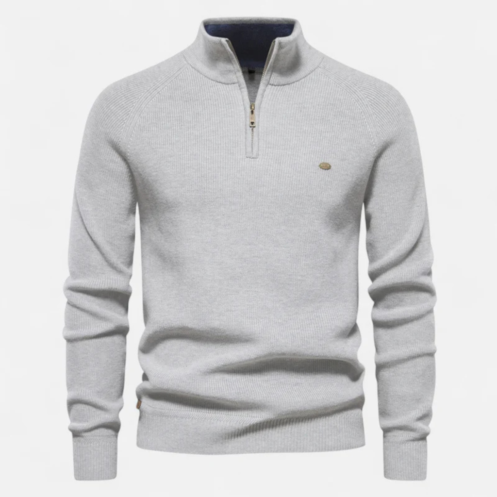 Lignano katoenen half-zip trui