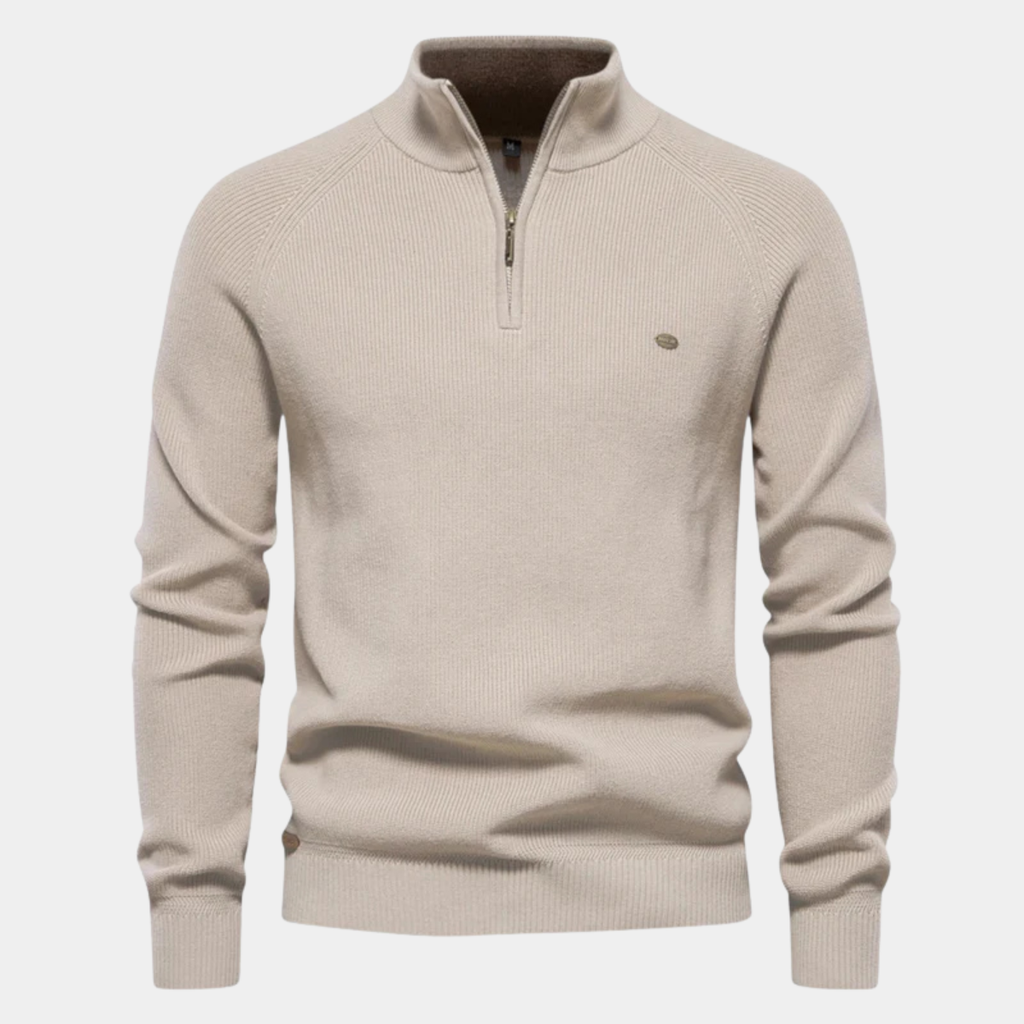 Lignano katoenen half-zip trui