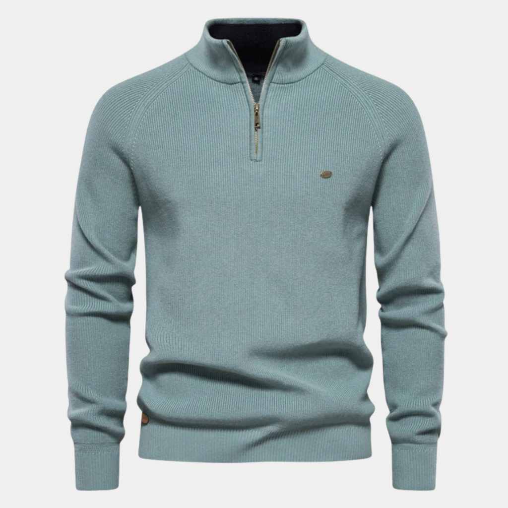 Lignano katoenen half-zip trui