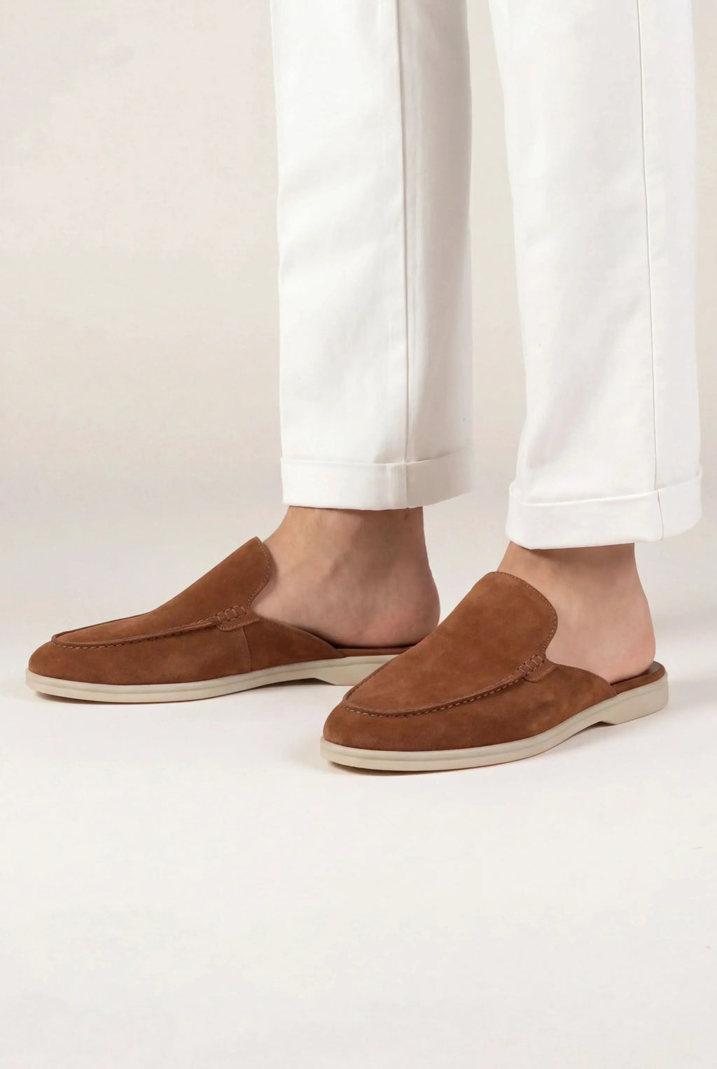 Maroon Suède mule