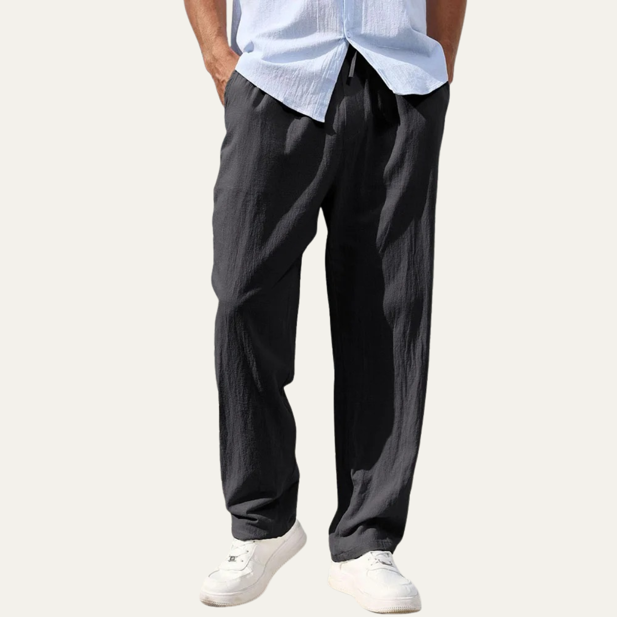 Millbrook linnen broek straight leg