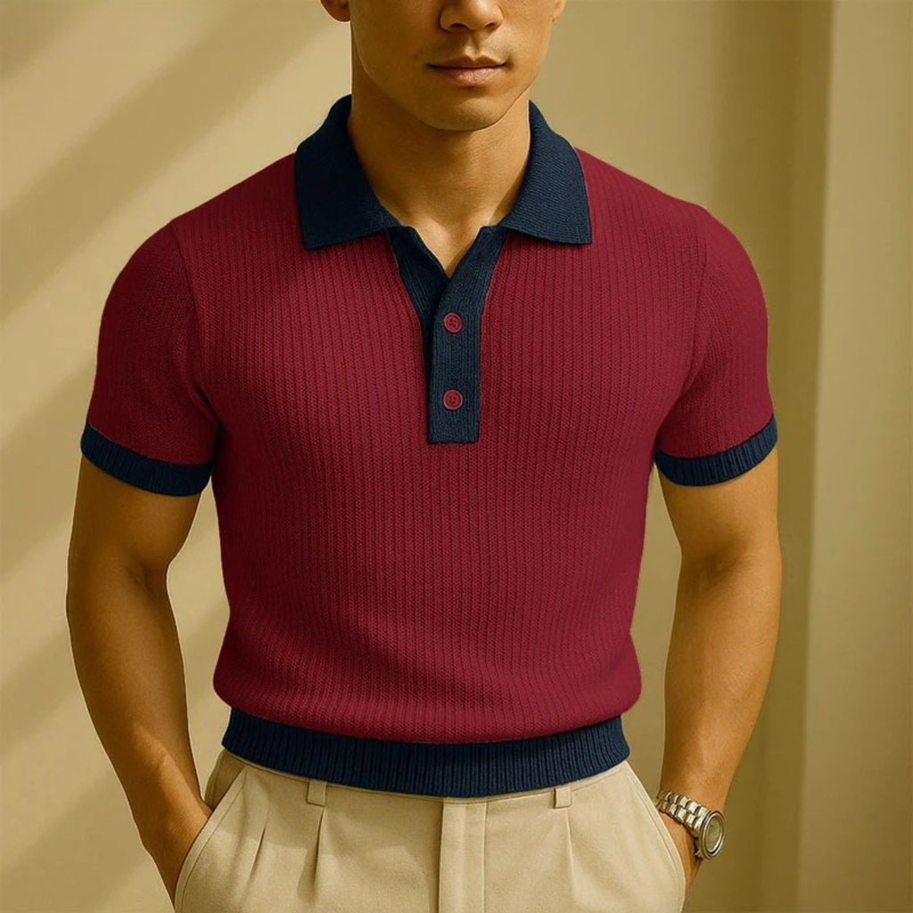 Monferrato gebreid poloshirt