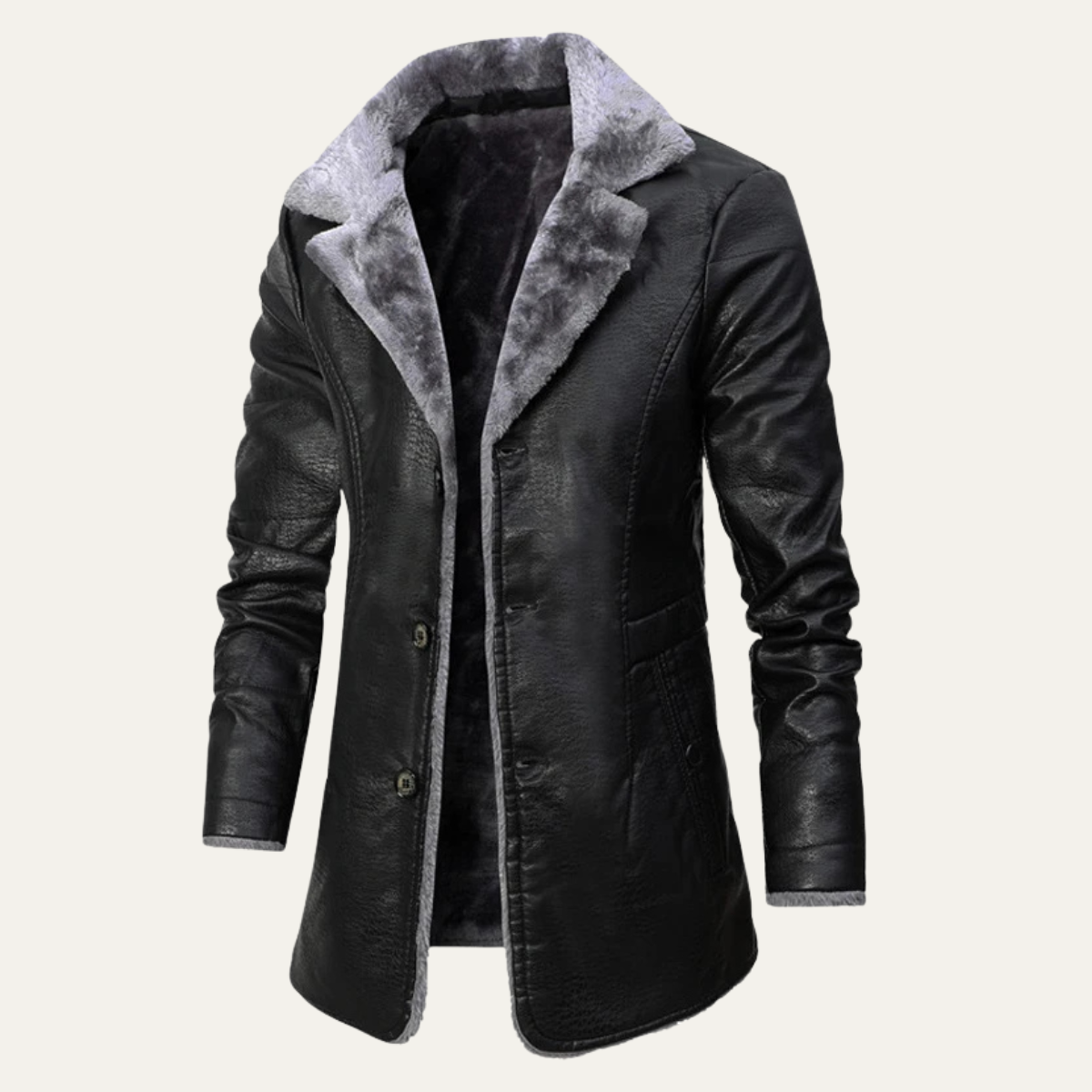 Montefalco leren winterjas
