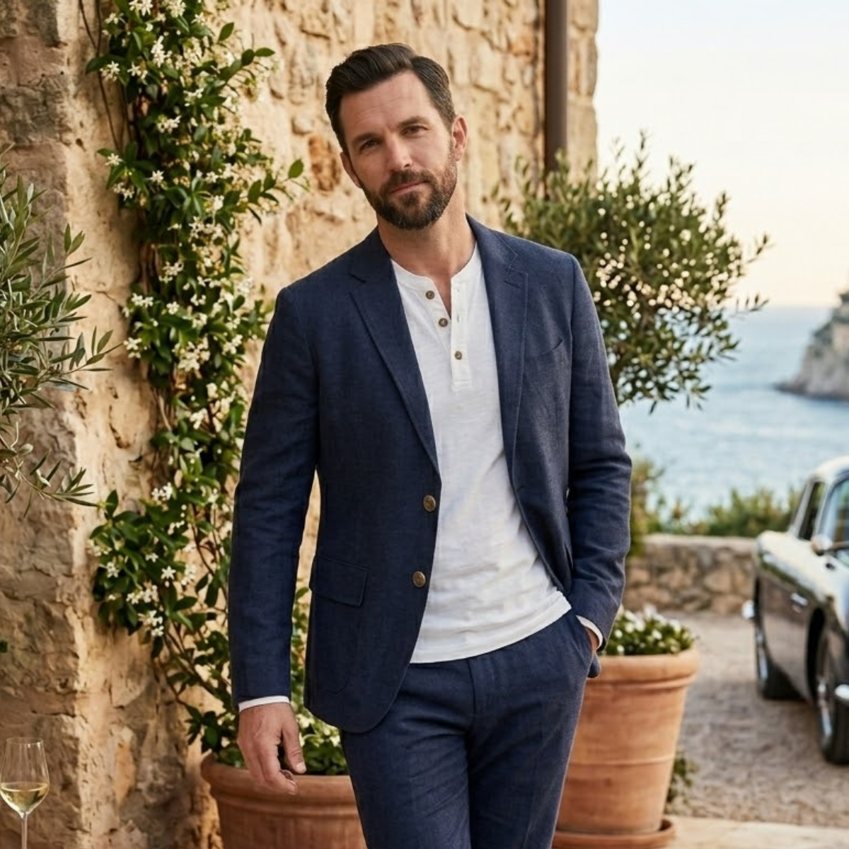Riviera katoenen blazer