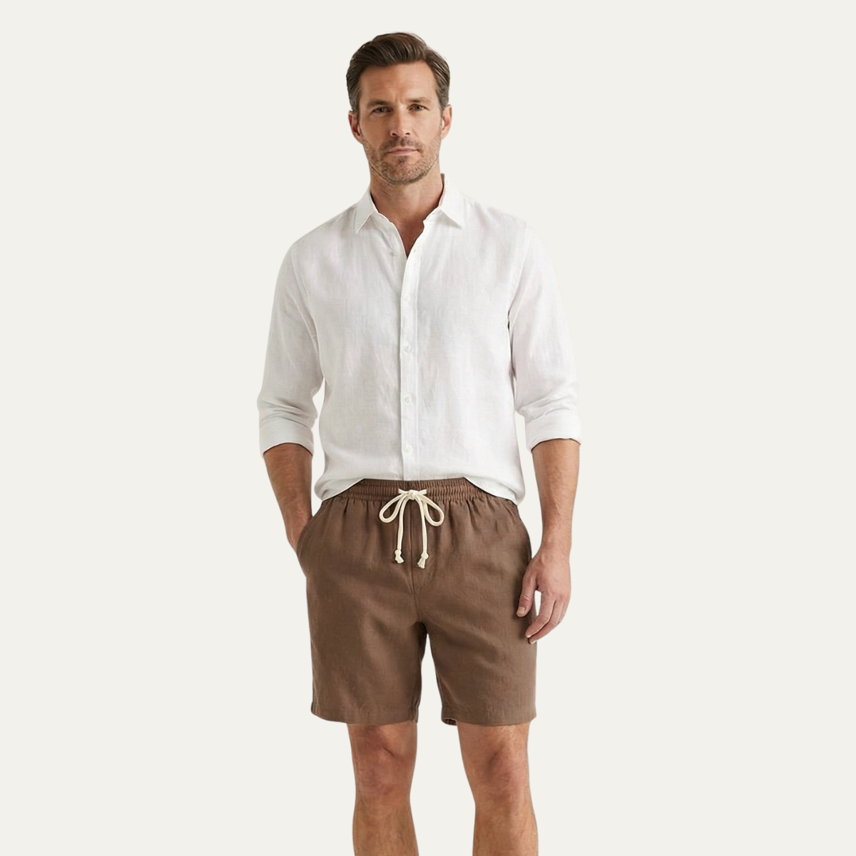 Rowley linnen short