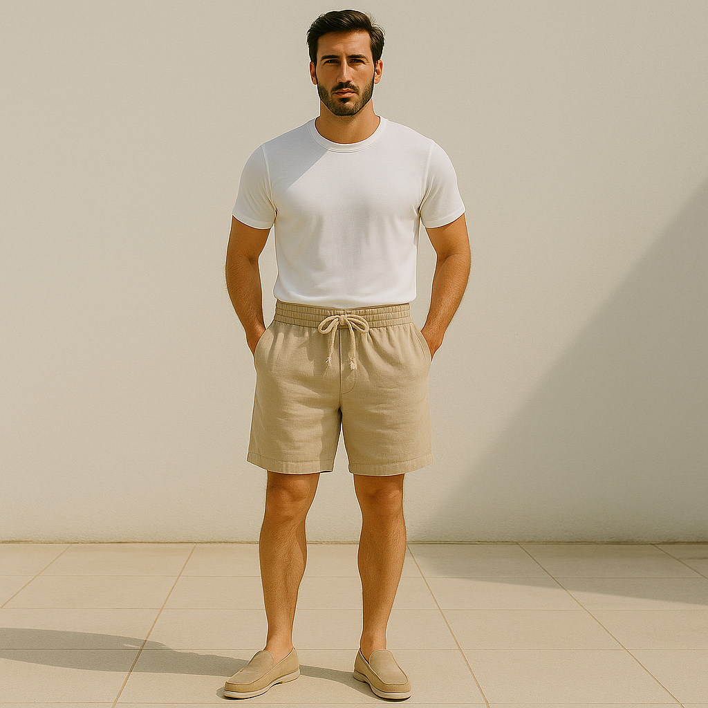 Rowley linnen short